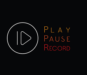 play pause record logo